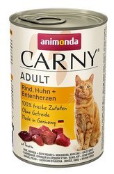 Animonda CARNY ADULT Wołowina, Kurczak i Kaczka 400g