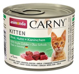 Animonda CARNY Kitten Wołowina, Indyk i Królik 200g