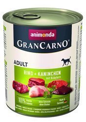 Animonda GranCarno Adult Wołowina i królik 800g