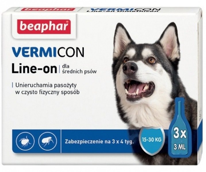 Beaphar Vermicon Dog M krople dla średnich psów