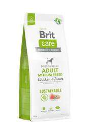 Brit Care Dog Sustainable Adult Medium Breed z kurczakiem i owadami 12kg