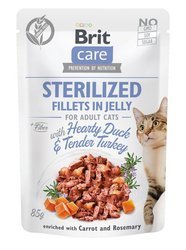 Brit Care Sterilised Hearty Duck&Turkey filety z kurczaka w galaretce 85g