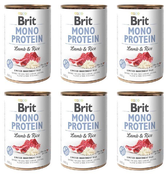Brit Mono Protein Lamb&Rice 6x400g