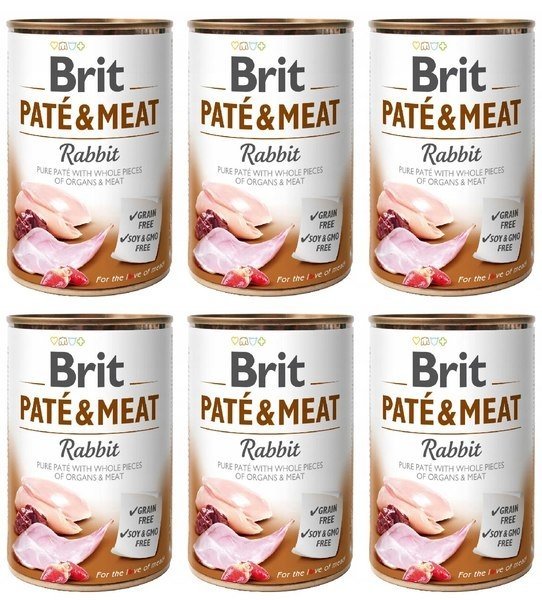 Brit Pate&Meat z królikiem 6x400g
