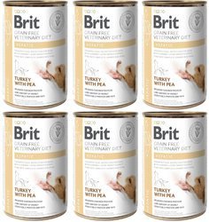 Brit Veterinary Diet Hepatic Turkey&Pea 6x400g