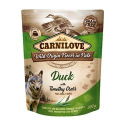 Carnilove Dog Pouch Duck&Timothy Grass 300g