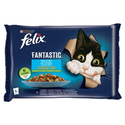 FELIX Fantastic Łosoś i Pstrąg z warzywami 4X85G