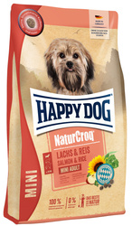 Happy Dog Naturcroq Mini Adult z łososiem i ryżem 4kg