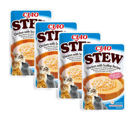 Inaba Cat Ciao Stew kurczak i przegrzebki 4x40g