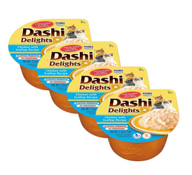 Inaba Cat Dashi Delights kurczak i przegrzebki 4x70g