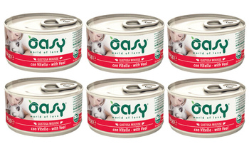 OASY Mousse Adult mus z cielęciny 6x85g