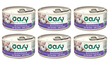 OASY Mousse Adult mus z indyka 6x85g