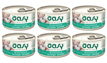 OASY Mousse Adult mus z królika 6x85g