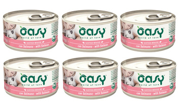 OASY Mousse Adult mus z łososia 6x85g