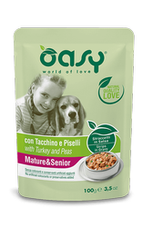 Oasy Strips Mature & Senior z indykiem i groszkiem 100g