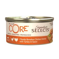 Wellness Core Signature Selects Chunky Chicken karma mokra dla dorosłych kotów mięsne kawałki z kurczakiem i indykiem 79g puszka