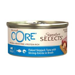 Wellness Core Signature Selects Flaked Tuna karma mokra dla dorosłych kotów tuńczyk i krewetki 79g puszka