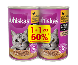 Whiskas kurczak w sosie 2x400g