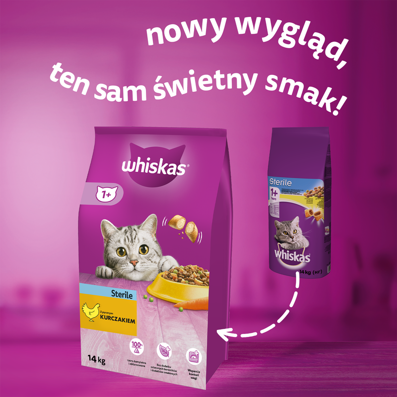Whiskas Sterile z kurczakiem 14kg Kurczak Sklep Zoologiczny Online