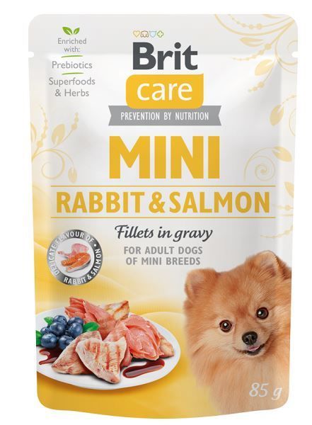 Brit Care Mini Pouch królik i łosoś 85g