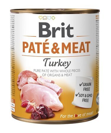 Brit Pate&Meat z indykiem 6x800g