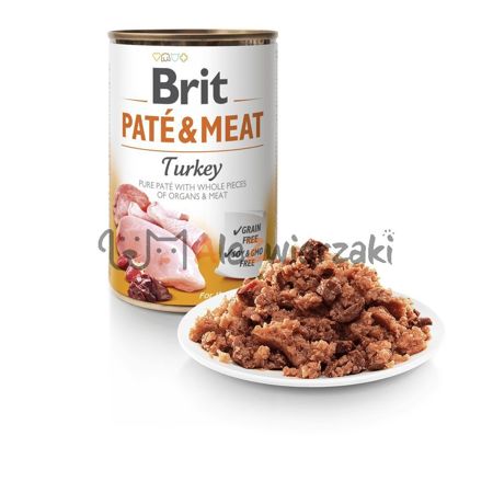 Brit Pate&Meat z indykiem 6x800g