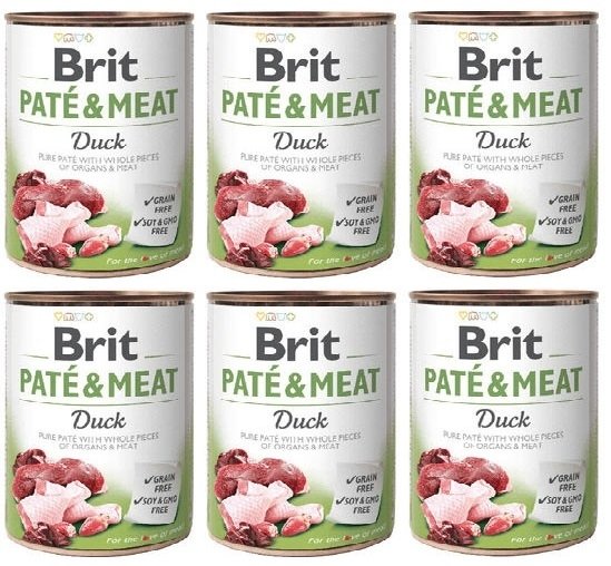 Brit Pate&Meat z kaczką 6x800g