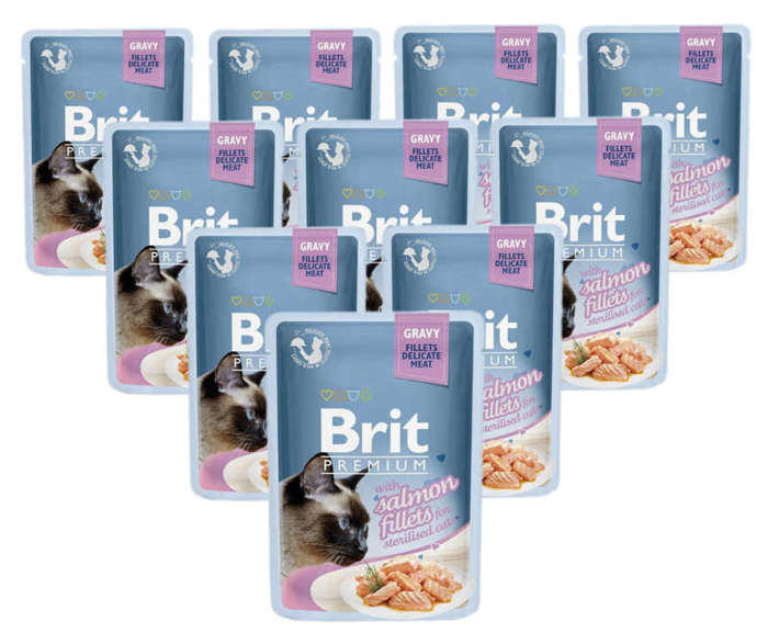 Brit Premium Sterilised filet z łososia w sosie 24x85g