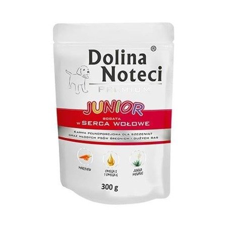 Dolina Noteci Premium Junior 300g Bogata w Serca Wołowe