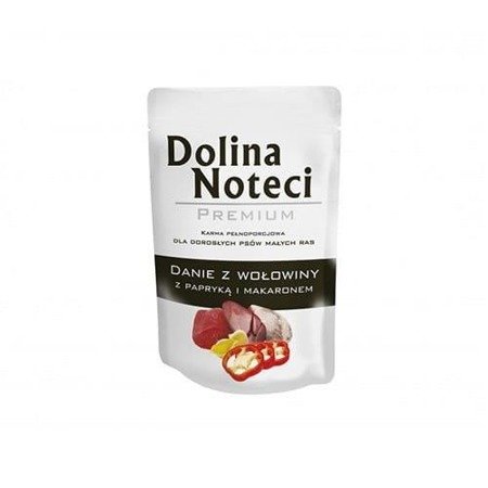 Dolina Noteci Premium Małe Rasy 100g  Danie Wołowina z Papryką i Makaronem