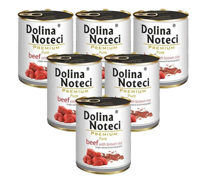 Dolina Noteci Premium Pure Wołowina z Ryżem Brązowym 6x800g