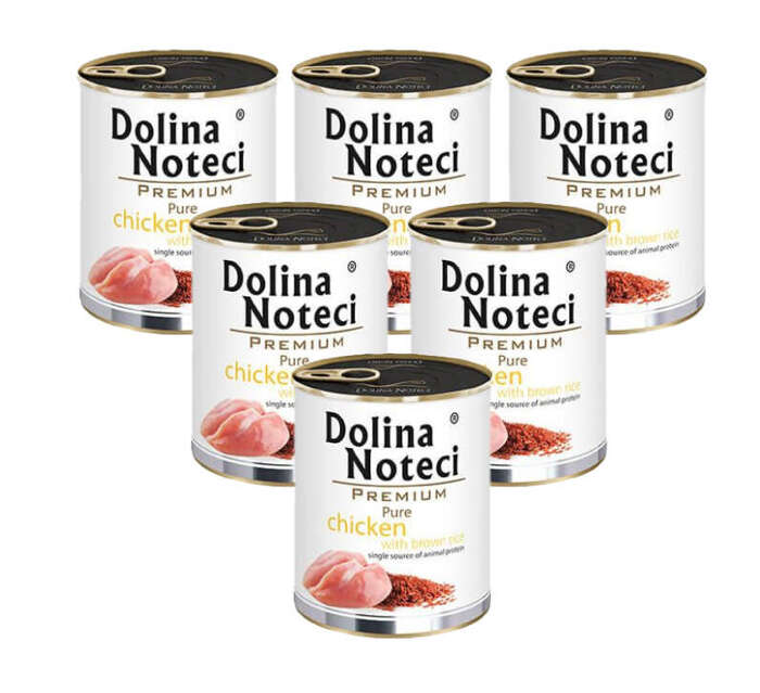 Dolina Noteci Premium Pure z kurczakiem i brązowym ryżem 6x800g