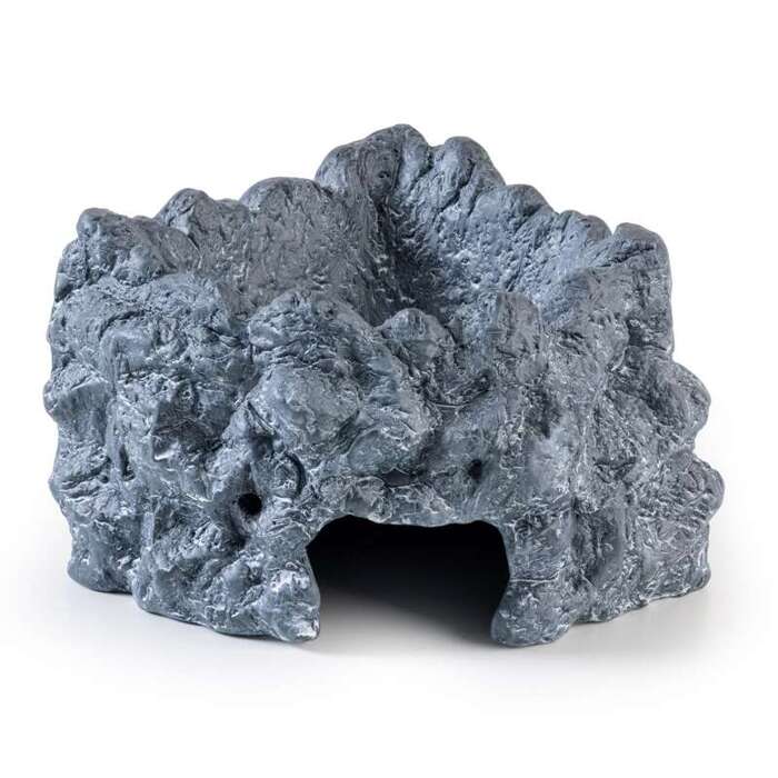 ExoTerra Wet Rock kryjówka z miską do terrarium ceramiczna M 18x13x9,5cm 130ml narożnikowa