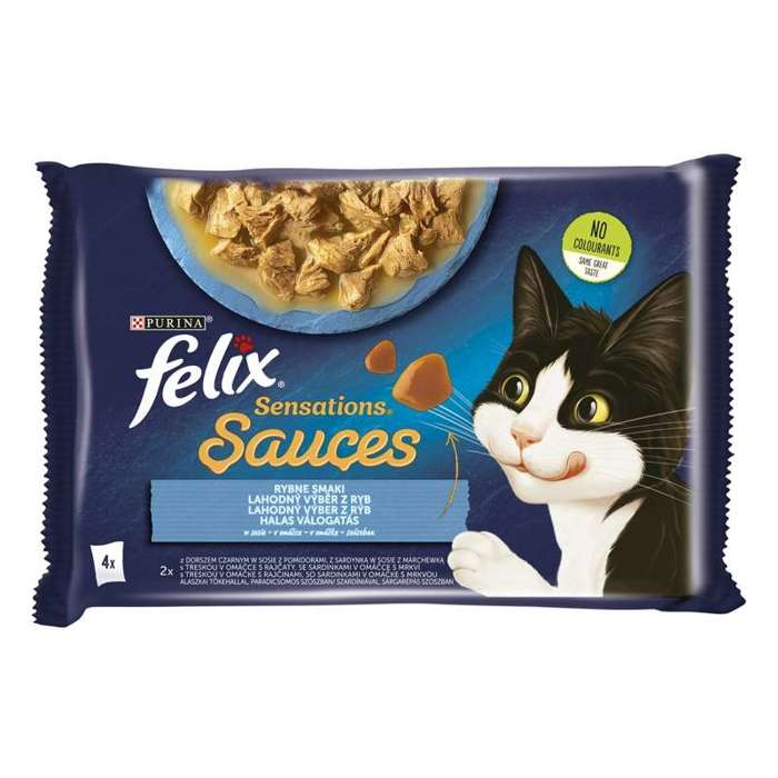 FELIX Sensations Sauces Dorsz i Sardynki w sosie 4X85G