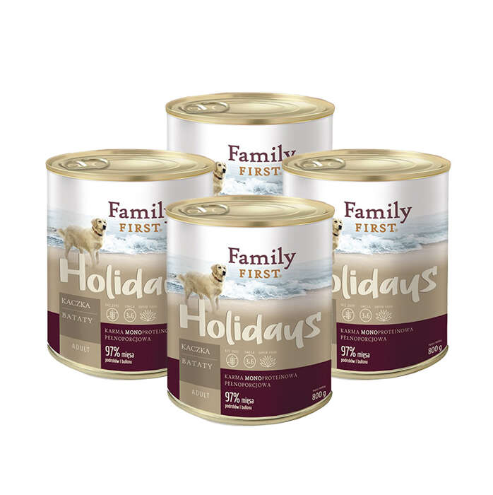 Family First Holidays z kaczką i batatami 800g 3+1 Gratis