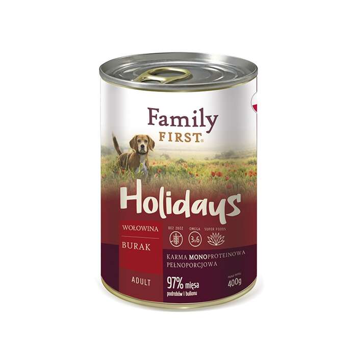 Family First Holidays z wołowiną i burakiem 400g