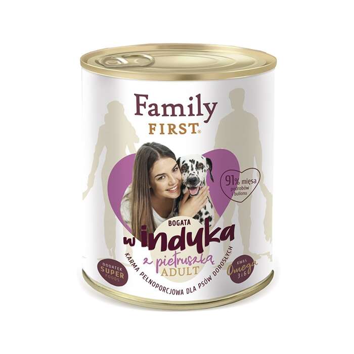 Family First z indykiem i pietruszką 800g 3+1 Gratis