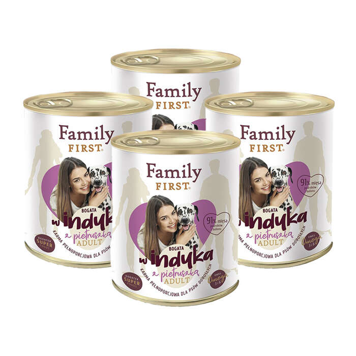 Family First z indykiem i pietruszką 800g 3+1 Gratis