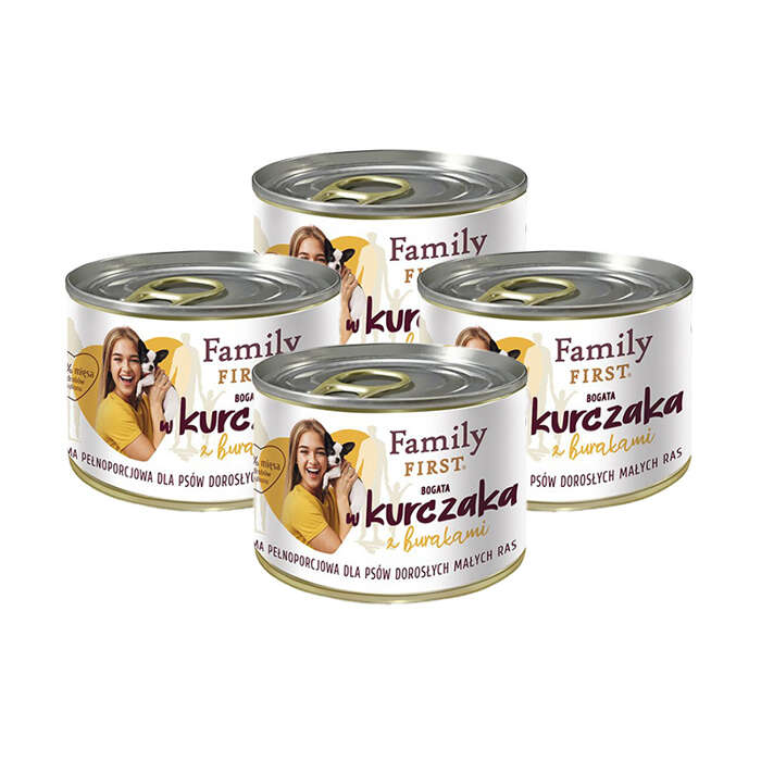 Family First z kurczakiem i burakami 200g 3+1 Gratis