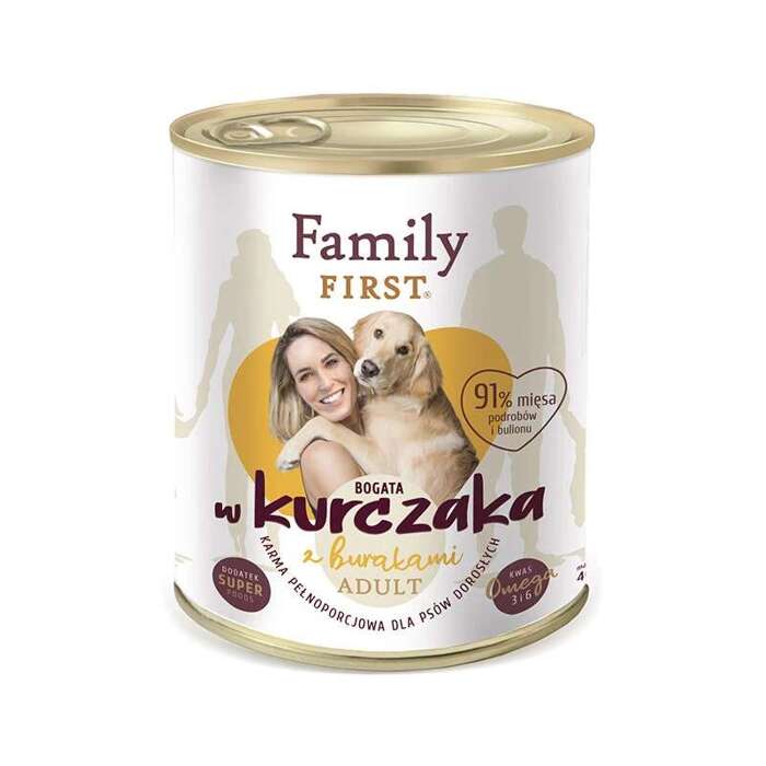 Family First z kurczakiem i burakami 800g 3+1 Gratis