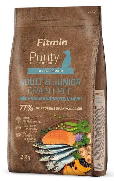 Fitmin Dog For Life purity adult&junior z rybą 2kg