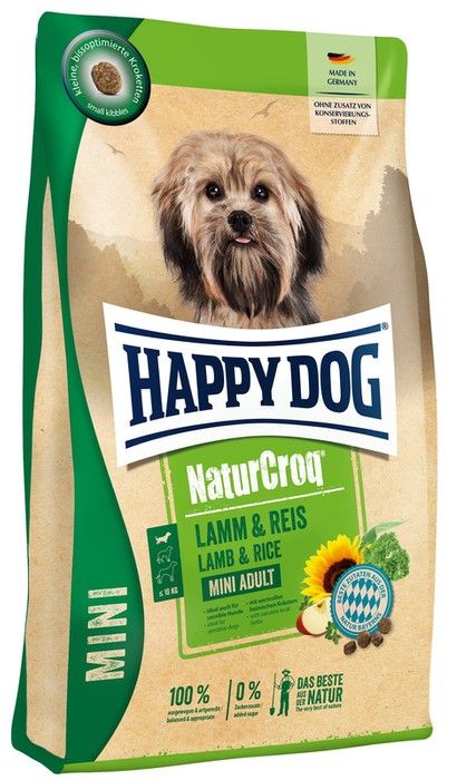 Happy Dog NaturCroq Mini Adult z jagnięcina i ryżem 800g