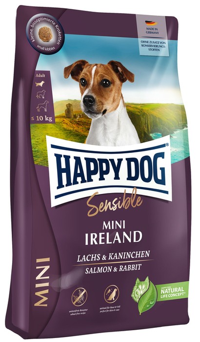 Happy Dog Sensible Mini Ireland z łososiem i królikiem 300g