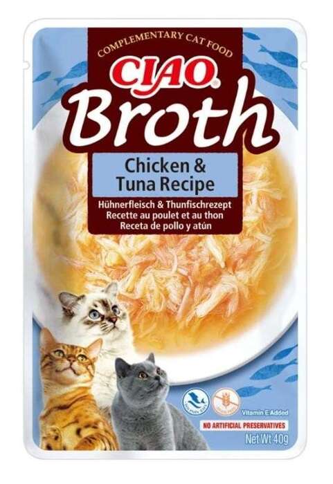 Inaba Cat Ciao Broth kurczak i tuńczyk 4x40g