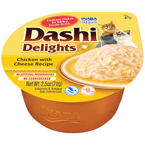 Inaba Cat Dashi Delights kurczak i ser 4x70g