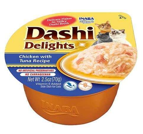 Inaba Cat Dashi Delights kurczak i tuńczyk 4x70g