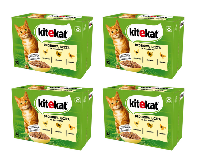 Kitekat Drobiowa Uczta w galaretce 48x85g