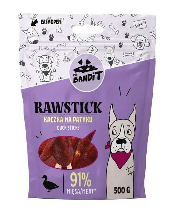 Mr. Bandit RAWSTICK kaczka na patyku 500g