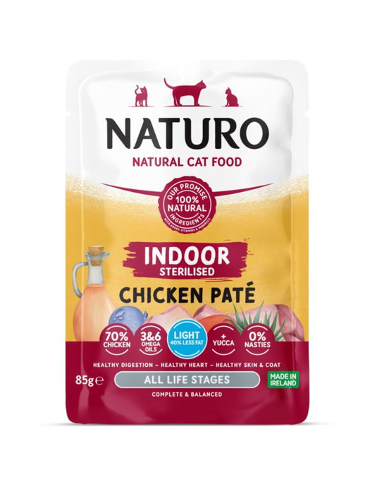 Naturo Sterilised Grain Free Paté Kurczak 85g