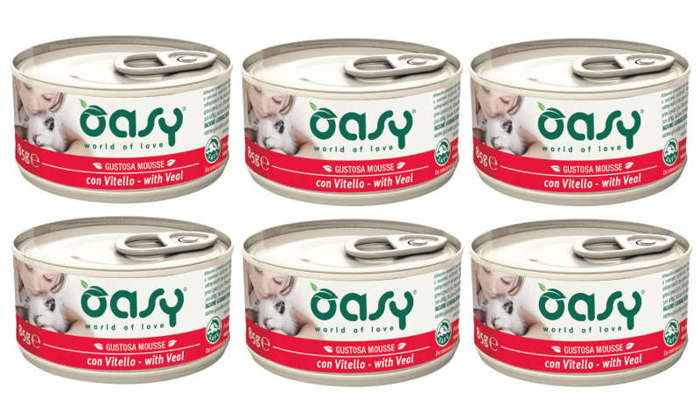 OASY Mousse Adult mus z cielęciny 6x85g